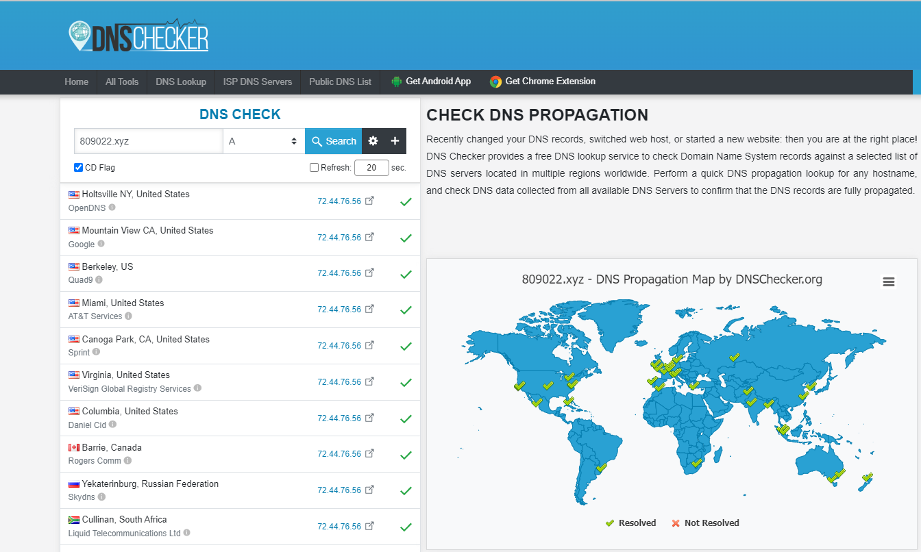 DNS Checher
