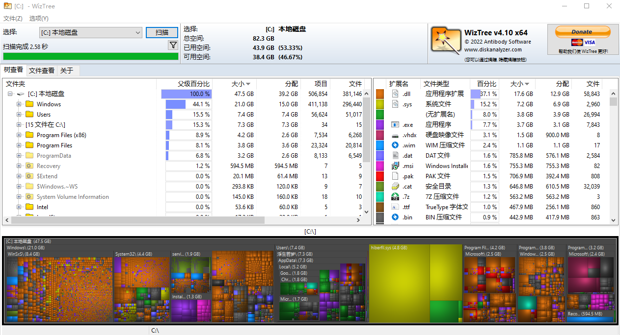 点击放大图片 WizTree